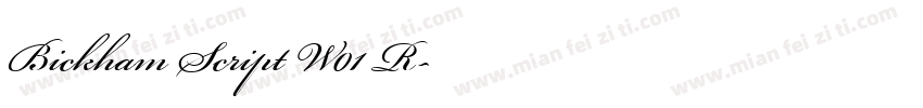 Bickham Script W01 R字体转换